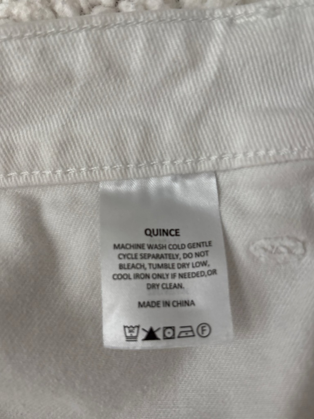 Quince White Straight-Leg Jeans - Picture 6 of 6